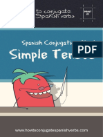 Spanish Conjugation Chart Simple Tenses Print