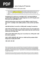 Option Trading Playbook Prior To Expiration