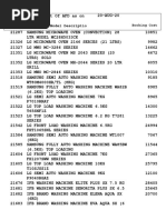 Index Num Model Descriptio: Booking Cost