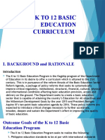 The K To 12 Basic Education Curriculum