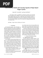 Train Headway Models and Carrying Capacity of Super-Speed Maglev System