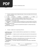 AP 10 Topic: Lesson 1 The Study of Contemporary Issues - Assignment #1