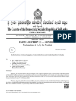 Extraordinary Gazette - Commission of Inquiry Appointed To Look Into Alleged Human Rights and IHL Violations in Sri Lanka