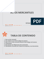 Actos Mercantiles y Procesos de Empresa