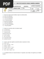 MATEMÁTICA IBMC 7 Ano Lista Dez20 Parte II