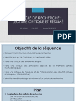 S4.3.4 CM Lecture Critique Et Résumé D'article de Recherche 2018-2019