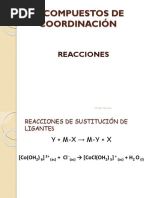 Compuestos de Coordinación Reacciones