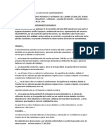 Acta de Observaciones Al Servicio de Mantenimiento