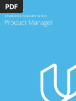 Product Manager: Nanodegree Program Syllabus