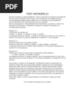 Test de Wonderlic Hojas de Preguntas