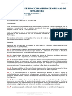 Reglamento de Funcionamiento de Oficinas de Citaciones