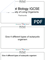 Flashcards - 1b Variety of Living Organisms - Edexcel Biology IGCSE