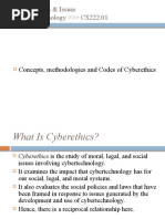 Ethics, Values & Issues in Cybertechnology CS222.01: Concepts, Methodologies and Codes of Cyberethics