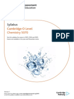 Syllabus: Cambridge O Level Chemistry 5070