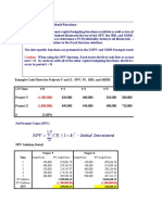 NPV CF K Initial Investment: Caution