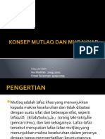 Konsep Mutlak Dan Muqayyad