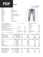 Denim Jeans Manufacturer.: Costing Sheet