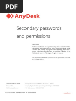 AnyDesk Secondary Passwords HowTo