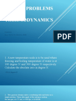 Sample Problems in Thermodynamics