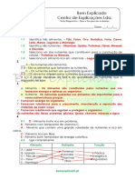 A.1.1 - Ficha de Trabalho - Tipos e Funções Dos Nutrientes (1) - Soluções