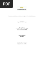 Resumen Sobre Las Funciones Basicas y El Objetivo de La Actividad Financiera