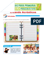 Creando Acrósticos para Tercero de Primaria