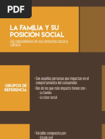 La Familia y Su Posición Social