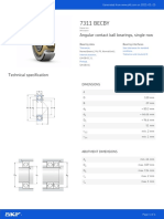 7311 BECBY: Angular Contact Ball Bearings, Single Row