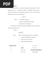 Statistical Treatment