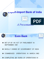 Export-Import Bank of India: A Presentation