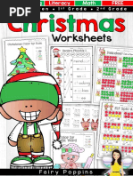 Christmas Math Literacy Worksheets Fairy Poppins