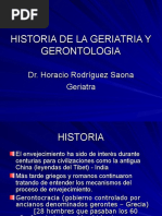 Historia de La Geriatria - La - Gerontologia - DR - Horacio - Rodriguez