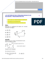 Los Vectores en Fisica Problemas Resueltos de Secundaria y Preuniversitaria PDF