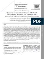 The Amount of Immobilized Polymer in PMMA SiO2 by DSC