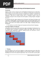 Overview of The Highway Planning and Development Process: Chapter One