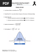 Time Study: Avg. Observed Time (Or Actual Time (AT) )