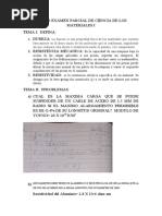 Primer Examen Parcial de Ciencia de Los Materiales I