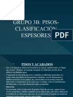 GRUPO 3B - Pisos, Clasificación, Espesores.