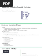 Customer Validation Report & Evaluation