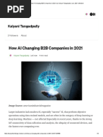 How AI Changing B2B Companies in 2021 - by Kalyani Tangadpally - Jan, 2021 - Medium