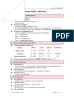 Material Safety Data Sheet of Cleanser