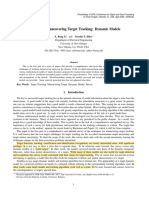 A Survey of Maneuvering Target Tracking Dynamic Models