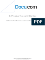 Civil Procedure Code and Limitation Law