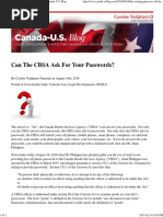 Can The CBSA Ask For Your Passwords Canada-U.S