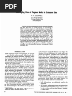Converging of Polymer Melts Extrusion Dies: Flow in