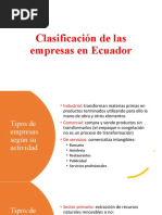 Clasificación de Las Empresas en Ecuador