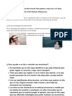 Taller de Inteligencia Emocional para Padres e Hijos de 2 A 5 Años