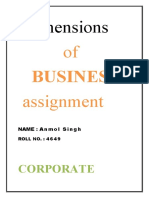 Dimensions: of Assignment