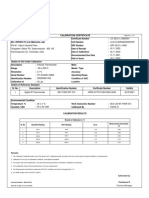 Calibration Certificate: Page No. 1 of 1