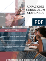 Unpacking Curriculum Standards